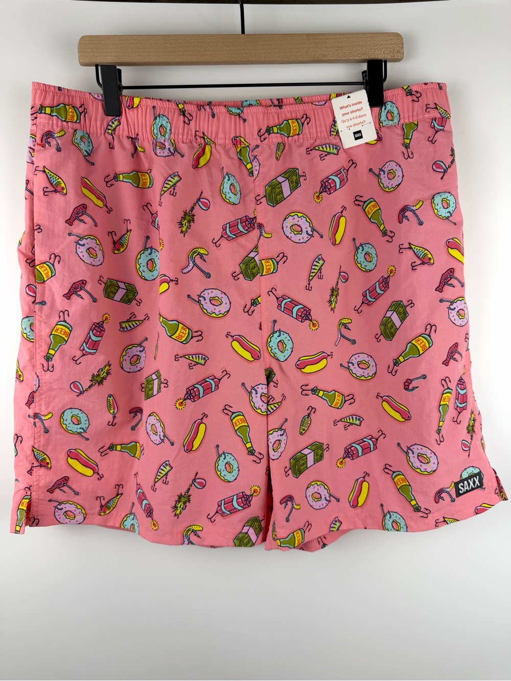 Saxx Pink Novelty Snack-Print Boxer Briefs